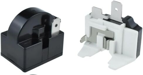 (قطعتان في) QP2-4R7 QP2-4.7 PTC Starter Relay 1 دبوس ثلاجة بداية التشغيل و6750C-0005P واقي التحميل الزائد متوافق مع ضاغط ثلاجة LG 1/2HP in Kuwait