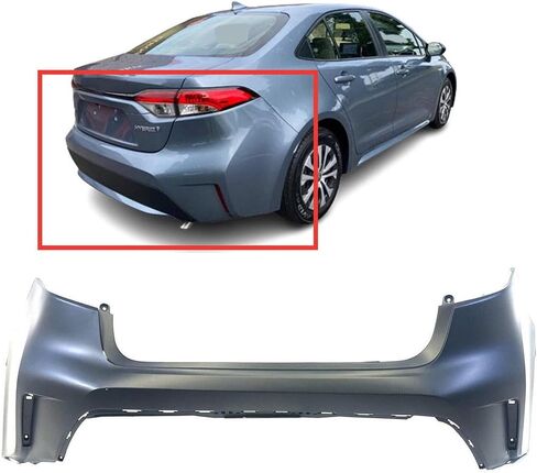 FitParts Compatible With Rear Bumper Cover 2020 2022 Toyota Corolla Sedan TO1100353 Hybrid L LE XLE SE XSE. Ready to paint. 521590X927 in Saudi Arabia