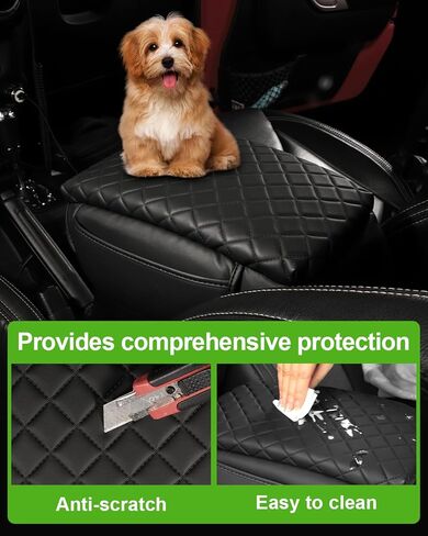 for 2024 Jeep Wrangler JL 2018-2023 Center Console Cover for Jeep Gladiator JT 2020-2023 Armrest Cover Jeep Accessories Black with Pockets PU Leather Upgrade in Kuwait