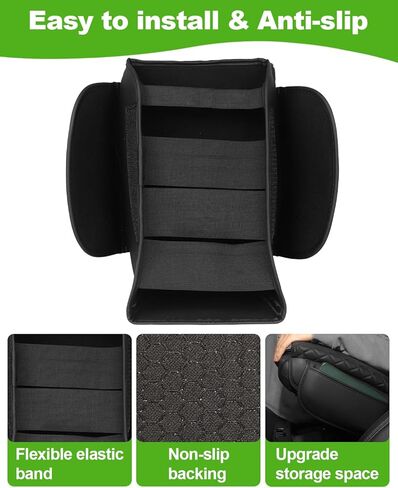 for 2024 Jeep Wrangler JL 2018-2023 Center Console Cover for Jeep Gladiator JT 2020-2023 Armrest Cover Jeep Accessories Black with Pockets PU Leather Upgrade in Kuwait