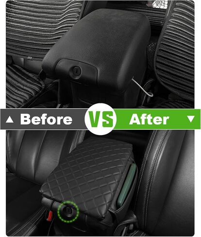 for 2024 Jeep Wrangler JL 2018-2023 Center Console Cover for Jeep Gladiator JT 2020-2023 Armrest Cover Jeep Accessories Black with Pockets PU Leather Upgrade in Kuwait
