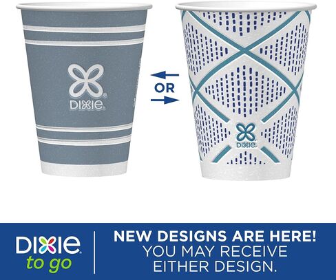 Dixie To Go Medium Paper Coffee Cups With Lids, 12 Oz, 26 Count, Disposable Cups For On-The-Go Hot Beverages in Saudi Arabia
