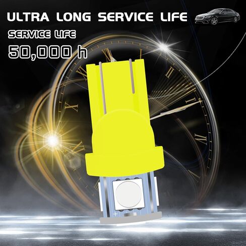 10 PCS 194 T10 LED Bulb, 5050 5SMD Chips LED License Plate Light Bulbs, 6000K Super Bright Replacement LED Interior Car Lights Bulbs for Dashboard Dome Map Door Dashboard Lights (Dark Blue) in Saudi Arabia