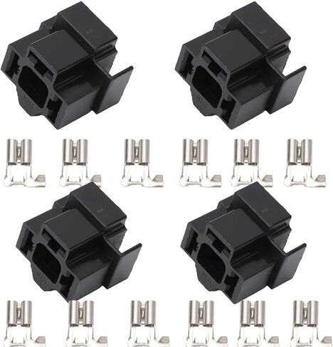 4Pcs H4 Bulb 3 Pin Headlight Connector with Clamps Repair Holder, Automotive Connector Plug 12V in Saudi Arabia