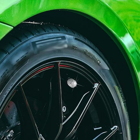 4 قطع من أغطية صمام إطارات عجلة السيارة اللامعة، أغطية جذعية لصمام إطارات السيارة من حجر الراين الكريستالي المقاوم للغبار، ملحقات غطاء غبار صمام إطار عجلة السيارة، عالمية للدراجات النارية، RV، SUV (أسود) in Kuwait