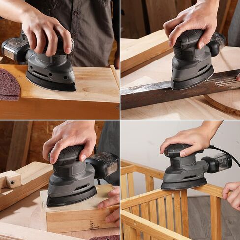 WORKPRO 150-piece Premium Sanding Discs Set, 5" 8 Holes Hook and Loop Sandpaper, 60 80 100 120 150 180 240 320 400 600 Assorted Grits for Random Orbital Sander, Fits Woodworking & Metalworking, Gold in Saudi Arabia