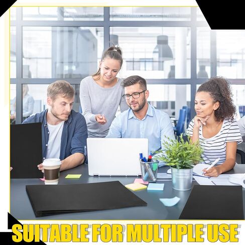 60 PCS 11x17 Inch Pressboard Cover ، مجلد الموثق التقديمي 3 بوصة مع مثبتات ورق شق المعادن لربط التقارير والمقترحات والنصوص وغيرها من المستندات (أسود) بدقة in Kuwait