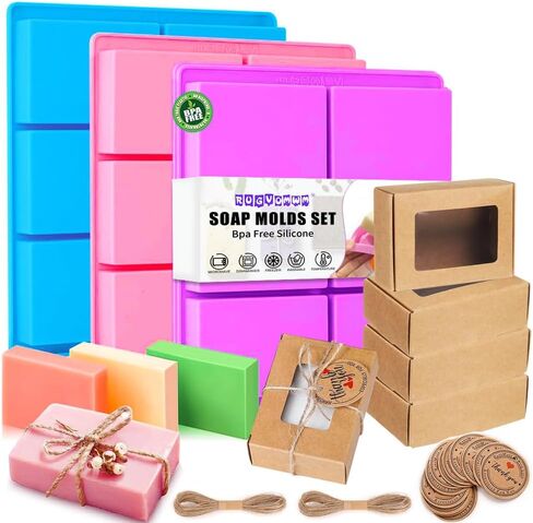 (2 Pack) 8-Cavity Round Silicone Mold for Soap, Cake, Bread, Cupcake, Cheesecake, Cornbread, Muffin, Brownie, and More in Saudi Arabia