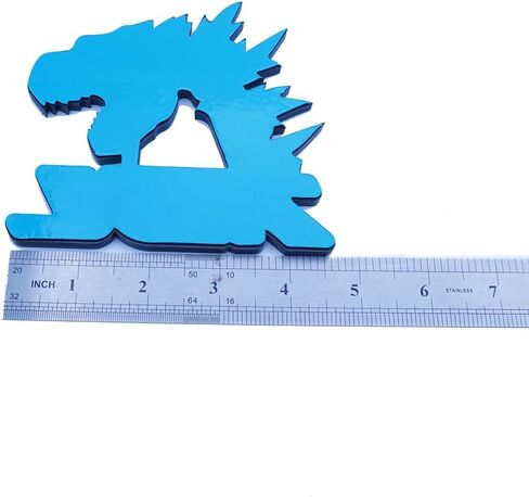 2Pc Godzilla Badges Raging 7.3 Emblem 3D Fender Angry Agressive Sticker Nameplate Replacement for Universal Car Body Motorcycle SUV Door Window Decoration (White Black) in Saudi Arabia