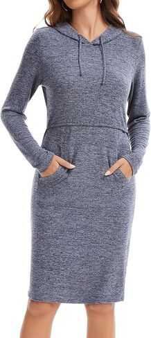 Sosolism Women's Maternity Nursing Dress Winter Breastfeeding Skirt in Saudi Arabia