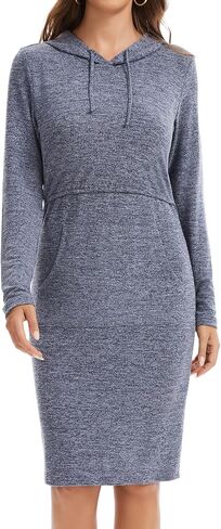 Sosolism Women's Maternity Nursing Dress Winter Breastfeeding Skirt in Saudi Arabia