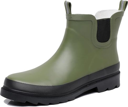 أحذية المطر القصيرة للنساء، أحذية تشيلسي للحديقة، مقاومة للماء، أحذية المطر للكاحل للسيدات، نعل داخلي مريح، أحذية العمل في الهواء الطلق في جميع الأحوال الجوية in Kuwait