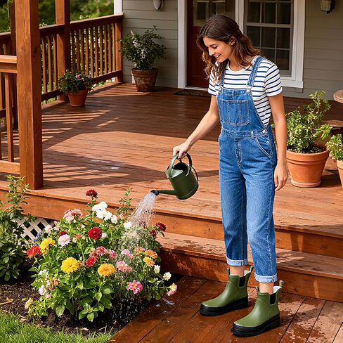 أحذية المطر القصيرة للنساء، أحذية تشيلسي للحديقة، مقاومة للماء، أحذية المطر للكاحل للسيدات، نعل داخلي مريح، أحذية العمل في الهواء الطلق في جميع الأحوال الجوية in Kuwait