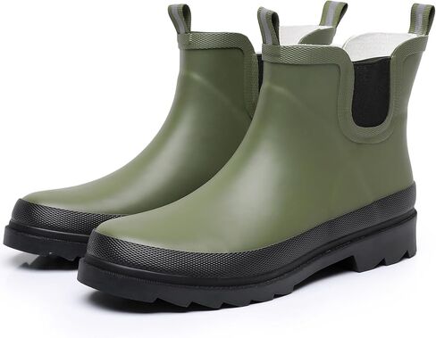 أحذية المطر القصيرة للنساء، أحذية تشيلسي للحديقة، مقاومة للماء، أحذية المطر للكاحل للسيدات، نعل داخلي مريح، أحذية العمل في الهواء الطلق في جميع الأحوال الجوية in Kuwait