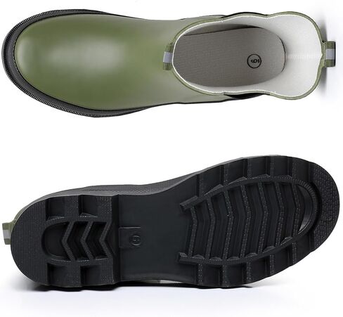 أحذية المطر القصيرة للنساء، أحذية تشيلسي للحديقة، مقاومة للماء، أحذية المطر للكاحل للسيدات، نعل داخلي مريح، أحذية العمل في الهواء الطلق في جميع الأحوال الجوية in Kuwait