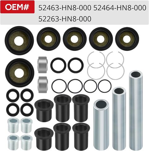 JAVIK 1 Set Rear Upper & Lower A-Arm Bushing Shaft Kit Compatible with Honda 2003-2005 Rincon 650 2006-2014 Rincon 680 OEM# 52463-HN8-000 52464-HN8-000 52263-HN8-000 in Saudi Arabia