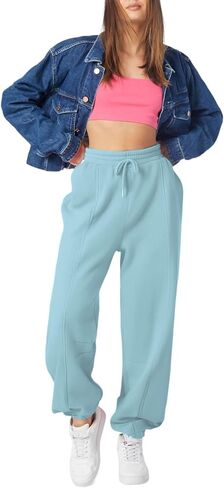 بنطال رياضي نسائي برباط وخصر عالٍ للركض مع جيب وخفيف الوزن ومريح وقابل للتمدد في صالة الألعاب الرياضية in Saudi Arabia