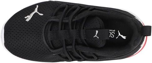PUMA -Men's Axelion Mesh Sneaker Black Silver-High Risk Red, 13Little Kid in Saudi Arabia