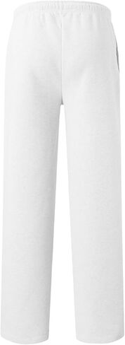 Boys Baggy Sweatpants,Wide Leg Straight Open Bottom Pants Elastic Waist Athletic Joggers with Pockets Sweat Pants 5-16T in Saudi Arabia