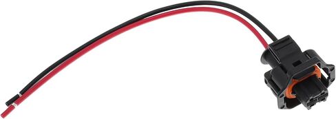Engine Coolant Temperature Sensor Connector for Buick Enclave for Chevrolet for Hyundai for Dodge 2 Pin Fuel Injector Connector 88953309 Female Black Multi-Purpose Pigtail Wiring in Saudi Arabia