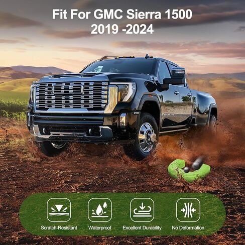 غطاء خطاف السحب لسيارة GMC Sierra 1500 2019-2024، أغطية وصلة السحب المخصصة متوافقة مع ملحقات GMC Sierra 1500، قطعتان - أحمر in Kuwait