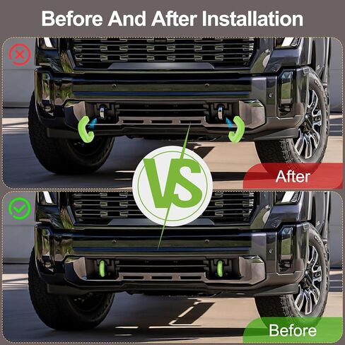 غطاء خطاف السحب لسيارة GMC Sierra 1500 2019-2024، أغطية وصلة السحب المخصصة متوافقة مع ملحقات GMC Sierra 1500، قطعتان - أحمر in Kuwait