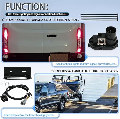 طقم أدوات توصيل الأسلاك للمصد الخلفي لسحب المقطورة متوافق مع Ford Transit 150/250/350/350 HD Vans 2019-2025، يستبدل CK4T-13B576-KE CK4T13B576KE CK4Z-13A576-B in Kuwait