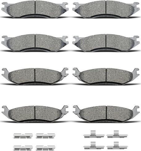 D966 D898 8pcs Ceramic Front Rear Brake Pads With Clips Fit For 2003-2006 For Dodge Durango,2002-2005 For Dodge Ram 1500 in Saudi Arabia