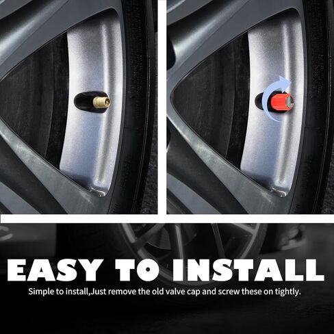 16 قطعة من أغطية صمام الإطارات الفلورسنت تضيء، أنماط العلم تتوهج في الظلام أغطية جذعية للصمام للديكور والغبار، ملحقات السيارة الأنيقة غطاء إطار السيارة للمركبة/سيارات الدفع الرباعي (أزرق) in Kuwait