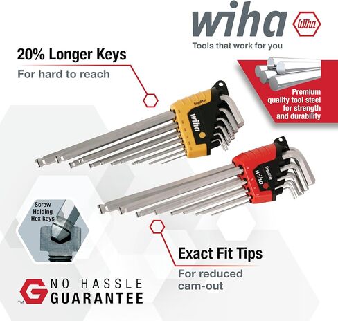 مجموعة مفاتيح Wiha 66992 MagicRing Ball End Hex Hex L-Key في حاملات، 22 قطعة in Kuwait
