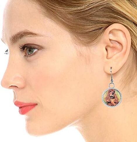 Arthwick Store Cocker Spaniel Dog Puppy Earrings in Saudi Arabia
