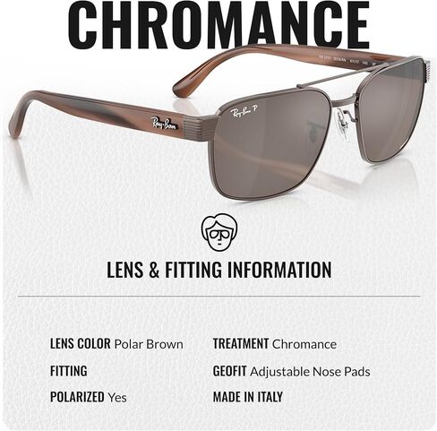 نظارات شمسية Ray-Ban RB3751CH CHROMANCE POLARIZED ذات شكل مربع دائري مع مجموعة النظارات الرسمية in Kuwait