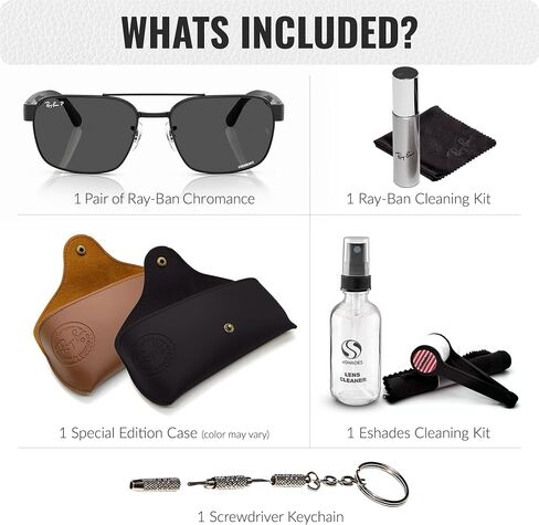 Ray-Ban RB3751CH CHROMANCE POLARIZED Square-Round Shape Sunglasses with Official Eyewear Kit in Saudi Arabia