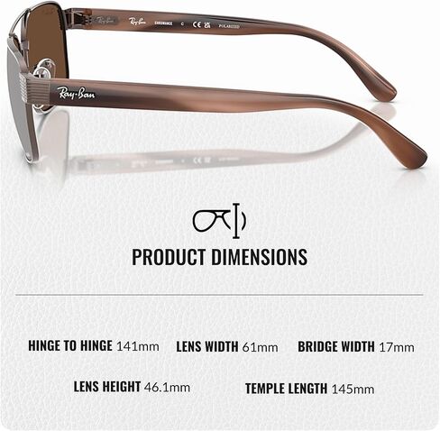 نظارات شمسية Ray-Ban RB3751CH CHROMANCE POLARIZED ذات شكل مربع دائري مع مجموعة النظارات الرسمية in Kuwait