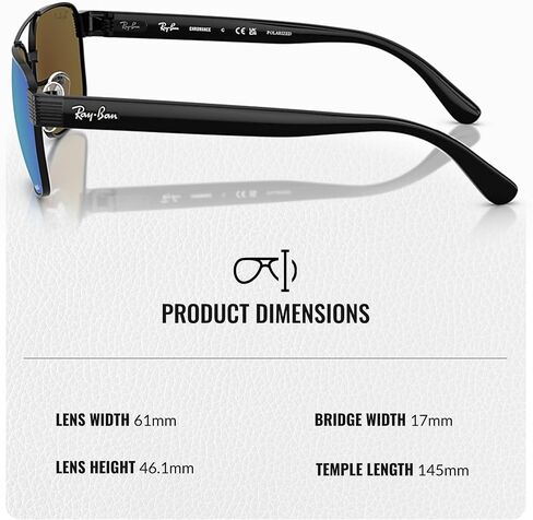 نظارات شمسية Ray-Ban RB3751CH CHROMANCE مربعة الشكل للرجال والنساء مع مجموعة نظارات RAYBAN الرسمية in Saudi Arabia