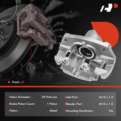 A-Premium Disc Brake Caliper Assembly with Bracket Compatible with Select BMW and Land Rover Models - X5 2000-2006, Range Rover 2003-2005, L6 3.0L, V8 4.4L - Front Left Driver Side in Saudi Arabia