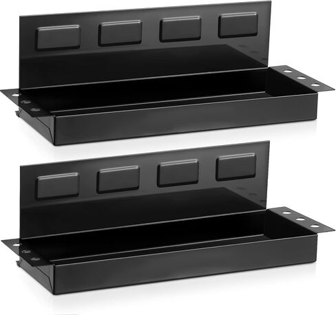 2 قطعة صينية صندوق أدوات مغناطيسية مقاس 30.48 سم مع حامل مفك براغي حامل علب مغناطيسي منظم رف أدوات مغناطيسي لمتجر الأدوات اليدوية ومرآب ورشة العمل، يحمل 6 مفكات براغي in Kuwait