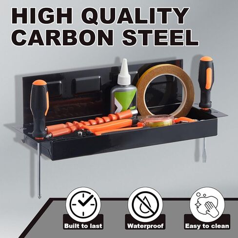 2 قطعة صينية صندوق أدوات مغناطيسية مقاس 30.48 سم مع حامل مفك براغي حامل علب مغناطيسي منظم رف أدوات مغناطيسي لمتجر الأدوات اليدوية ومرآب ورشة العمل، يحمل 6 مفكات براغي in Kuwait