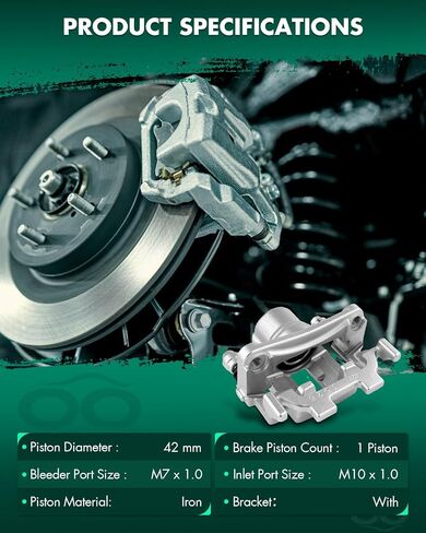 SCITOO 19B3850 19B3851 Rear Brake Calipers Fit For INFINITI For EX35 2008-2012,For EX37 2013,For FX35 2009-2012,For FX37 2013,For QX50 2014-2017,For QX70 2014-2017, Disc Brake Caliper Assemblies,2PCS in Saudi Arabia