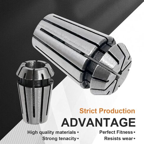 10pcs ER16 Collet Set 1-10mm Spring Collet Set Chuck Collet Lathe Tool Holder 65Mn Spring Steel for CNC Engraving and Milling Machine Tools (ER16) in Saudi Arabia