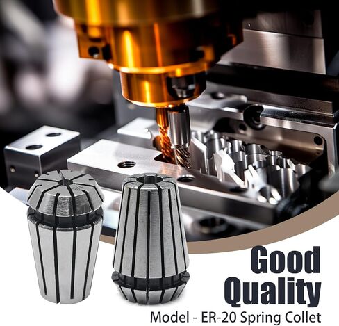 10pcs ER16 Collet Set 1-10mm Spring Collet Set Chuck Collet Lathe Tool Holder 65Mn Spring Steel for CNC Engraving and Milling Machine Tools (ER16) in Saudi Arabia