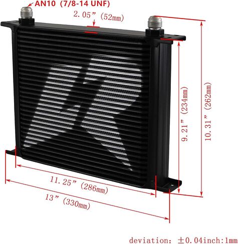 30 Row AN10-10AN Oil Cooler Universal Engine Transmis​sion Aluminum Black (Black) in Kuwait
