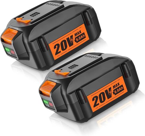 DSANKE WA3520 20V 6.0Ah Replacement for Worx 20V Battery WA3520 WA3525 WG151s WG155s WG251s WG255s, WG540s, WG545s, WG890, WG891 Worx 20Volt Lithium ion Cordless Power Tools in Saudi Arabia