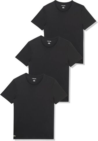 Lacoste Men's 100% Cotton Regular Fit Crew-Neck T-Shirt 3-Pack in Saudi Arabia