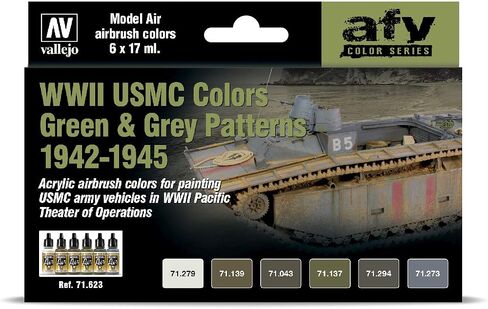 Vallejo Model Air Set - US Modern Desert Colors, 17 ml (Pack of 6) in Saudi Arabia