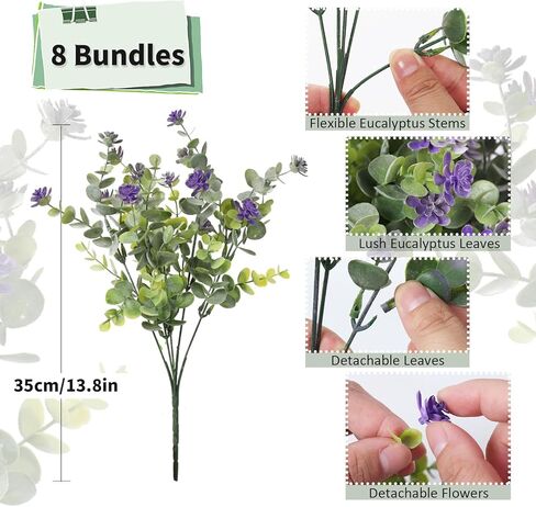 RECUTMS 5pcs Artificial Olive Branches Olive Branch Stems Faux Olive Branches for Vases Tabletop Greenery Stems for Wedding Bouquets Home Decor in Kuwait