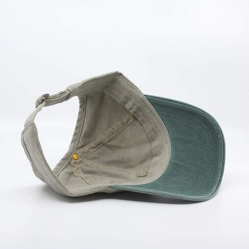 Vintage Year Ponytail Open Back Washed Cotton Adjustable Baseball Cap in Saudi Arabia