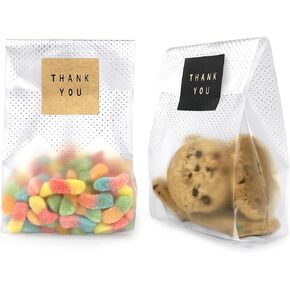 Cookie Bags, Cellophane Treat Bags, Muffin Bags, Dessert Bags, Baked Goods Bags, Translucent plastic bags for Candy, Cake