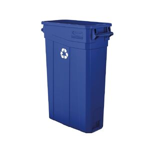 Suncast Commercial TCN2030 Narrow Trash Can Without Handles, 30.00" Height x 11.08" Width, 23 gal Capacity, Gray