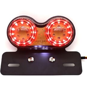1pcs 40W40LED Motorcycle Universal Motorcycle License Plate Holder with Turn Signal Rear Taillights and Motorcycle Brake Warning Lights
